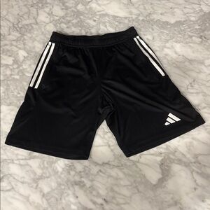 Adidas Black Shorts with White Label